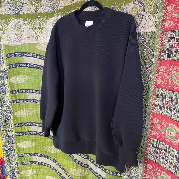 Varley Black Mae Boyfriend Ottoman Sweatshirt Size Small Amazing Condition - Picture 5 of 15